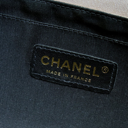 Vintage Chanel Two Tone Chervon wave stitching CC Turn lock Classic Flap Bag