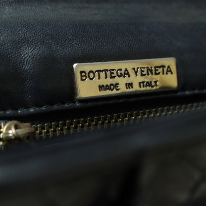 Bottega Veneta Vintage Black Intrecciato Weave Pouch 3way Clutch Shoulder Bag