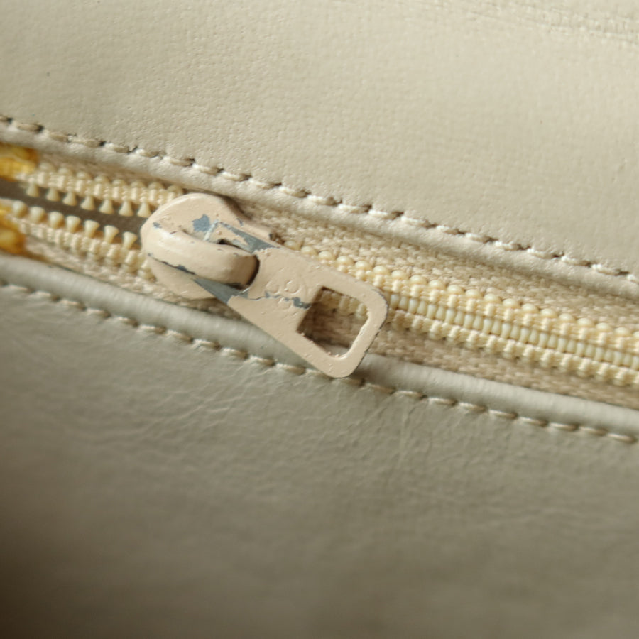 Chanel Vintage Matelasse Quilted Coco mark Light Beige Lambskin Flap Bag