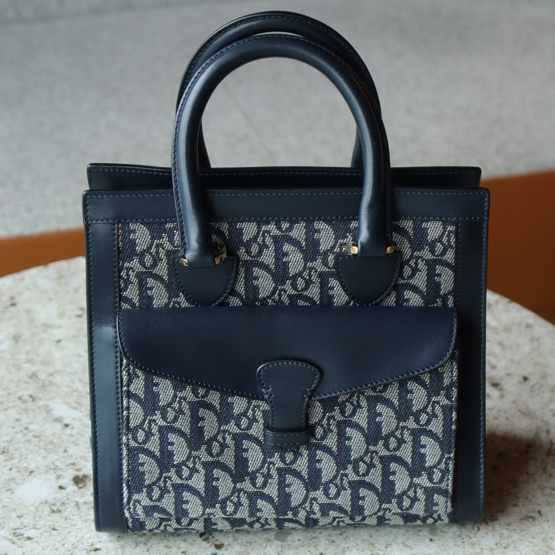 Christian Dior Vintage Oblique Trotter Monogram Diorissimo Handbag