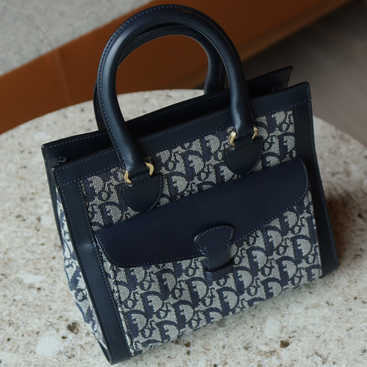 Christian Dior Vintage Oblique Trotter Monogram Diorissimo Handbag