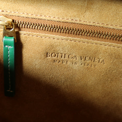 Bottega Veneta Vintage Green Calfskin Maxi Intrecciato Mini Arco 2way Tote Bag