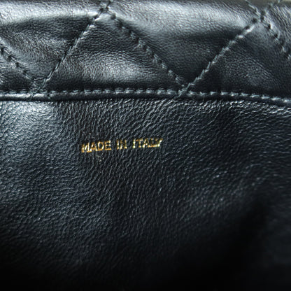 Chanel Vintage Black Matelasse Lambskin Asymmetrical Double Flap Bag with Tassel