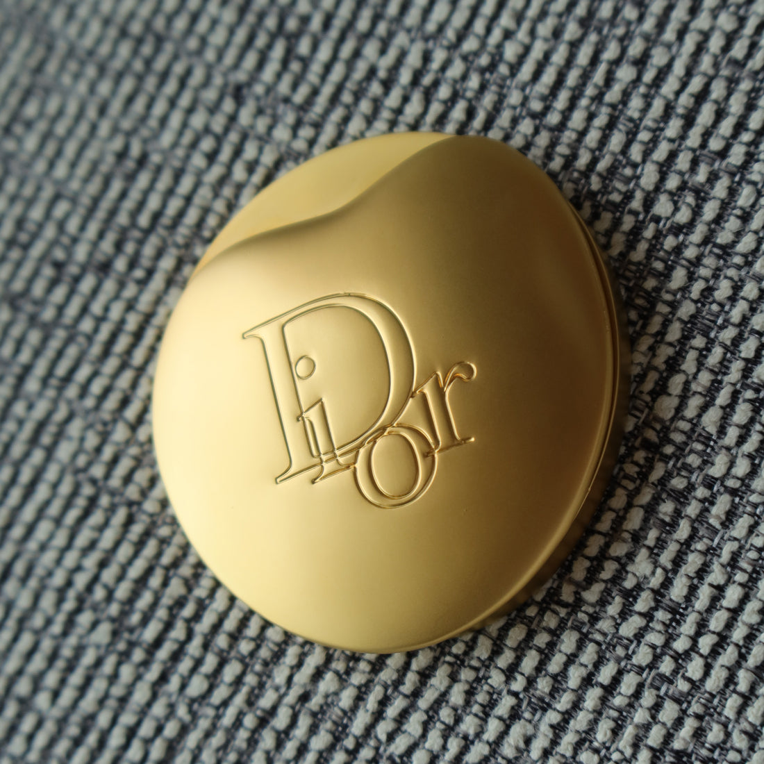 Rare Christian Dior Vintage Metallic Gold Heart Shape Sliding Pocket Mirror
