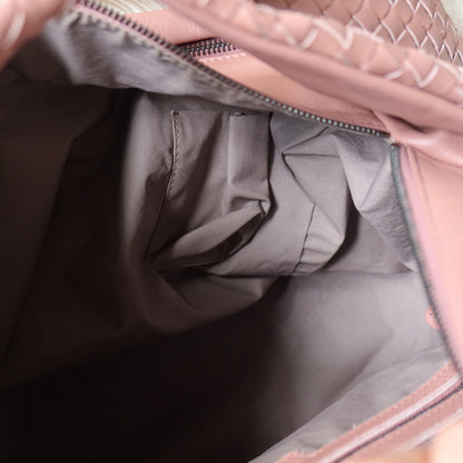 Bottega Veneta Dusty Pink Leather Intrecciato Weave Knot Large Hobo Shoulder Bag