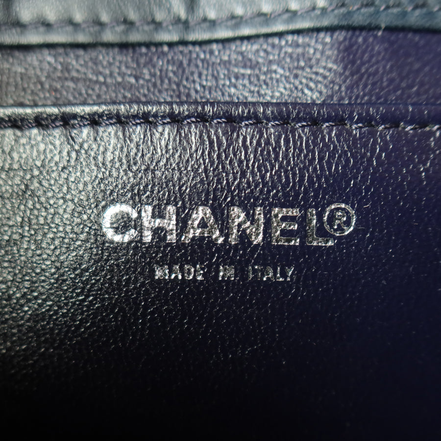 Chanel Vintage Denim Chocolate Bar Quilted Coco mark Shoulder Flap Bag