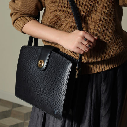 Louis Vuitton Vinage Black Epi Leather Capuchin Shoulder Bag