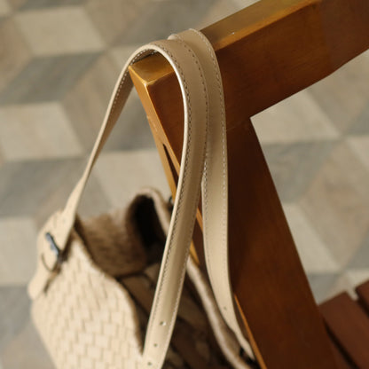 Bottega Veneta Vintage Taupe Intrecciato Leather Cesta Shoulder Tote Bag