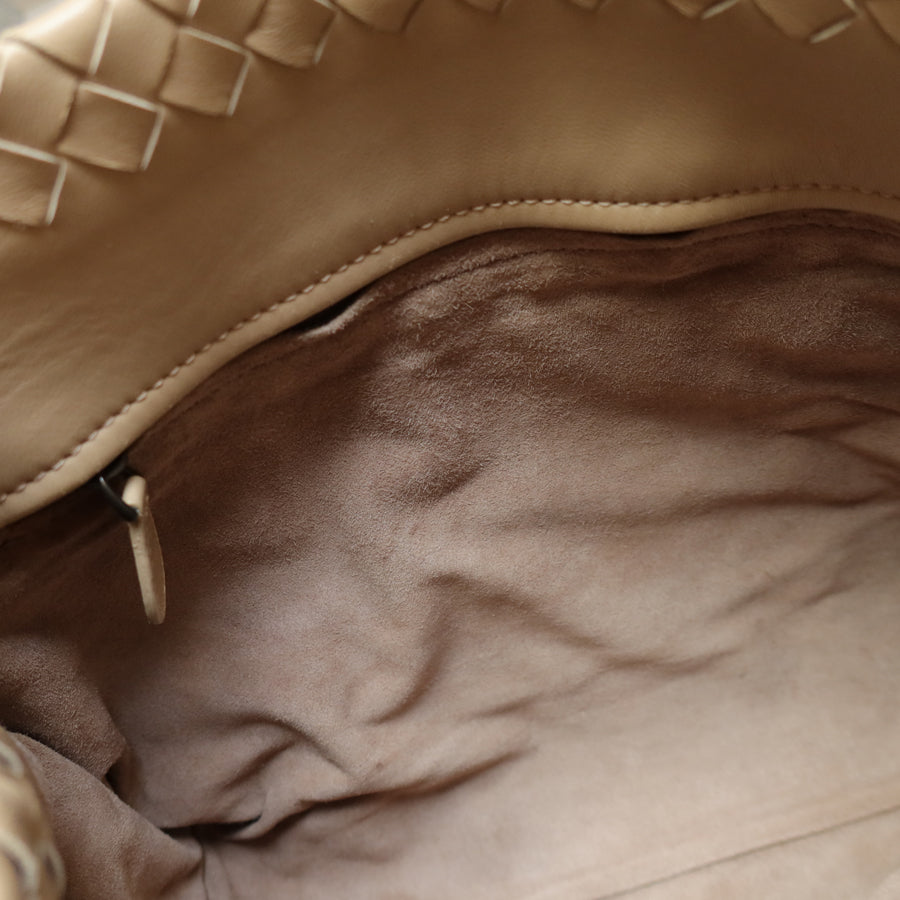 Bottega Veneta Vintage Taupe Intrecciato Leather Cesta Shoulder Tote Bag