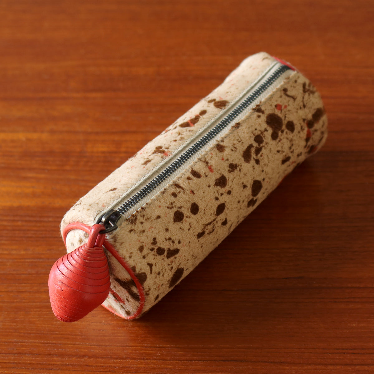 Rare Bottega Veneta Coral Marble Design Vanity Pouch Bag