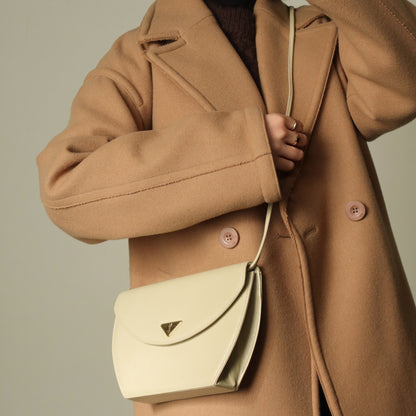 Yves Saint Laurent YSL Vintage Cream Ivory Half Moon Crossbody Flap bag