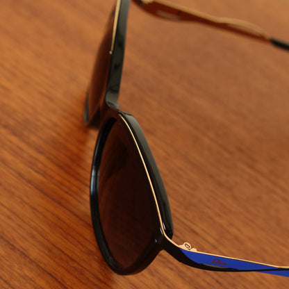 Christian Dior Cat Eye Metal Eyes 1F Sunglasses in Black and Royal Blue