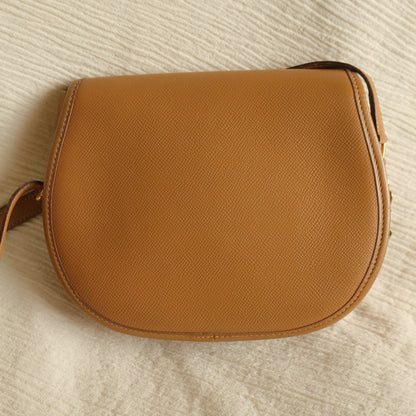 Hermès Vintage '80s Brown Leather Double H 2way Shoulder Flap Bag