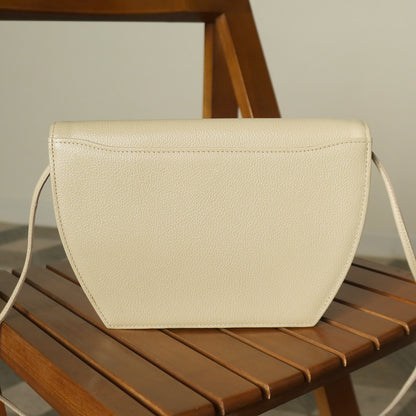 Yves Saint Laurent YSL Vintage Cream Ivory Half Moon Crossbody Flap bag