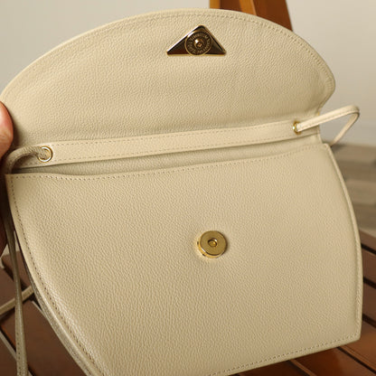 Yves Saint Laurent YSL Vintage Cream Ivory Half Moon Crossbody Flap bag