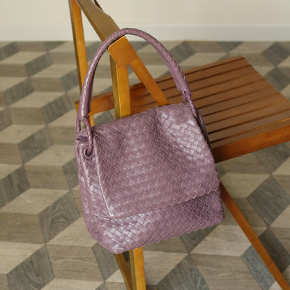 Bottega Veneta Vintage Lilac purple Intrecciato Ring Hobo Shoulder Flap Bag
