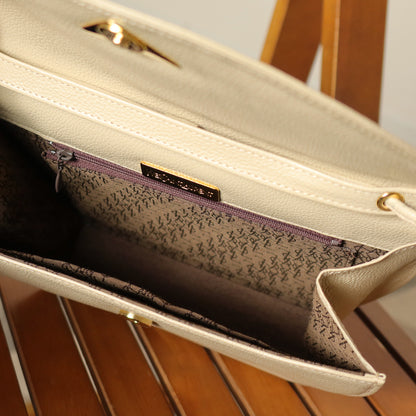 Yves Saint Laurent YSL Vintage Cream Ivory Half Moon Crossbody Flap bag