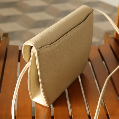 Yves Saint Laurent YSL Vintage Cream Ivory Half Moon Crossbody Flap bag