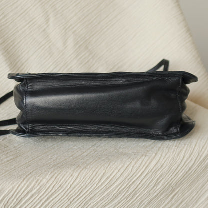 Bottega Veneta Vintage Black Leather Intrecciato Weave 3way Shoulder Bag M