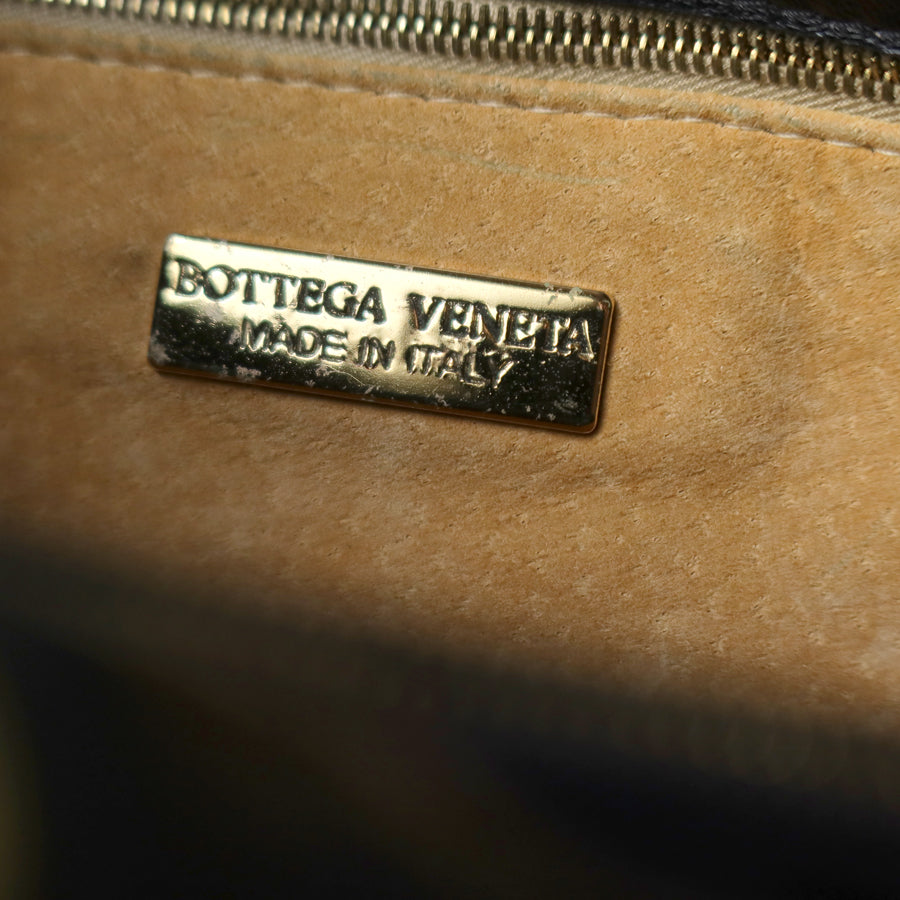 Bottega Veneta Vintage Black Leather Intrecciato Weave 3way Shoulder Bag M