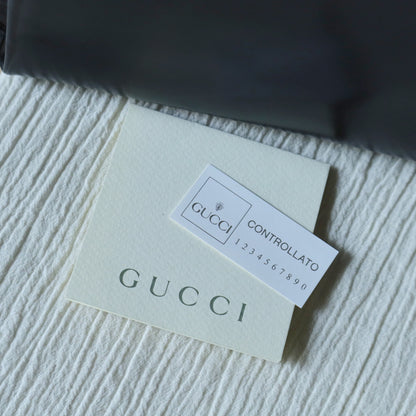 Gucci Vintage Black Calf Leather Gold Horsebit hardware 2way Bag
