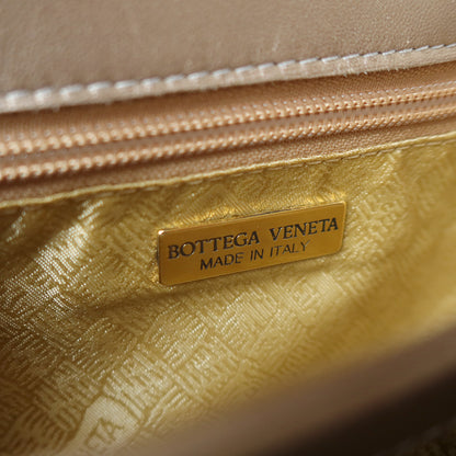 Bottega Veneta Vintage Shimmery Taupe Intrecciato Leather 2way Mini Flap Bag
