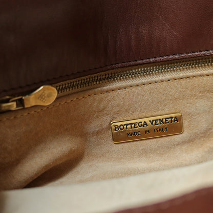 Bottega Veneta Vintage Dark Brown Intrecciato Weave Pouch Crossbody Shoulder Bag