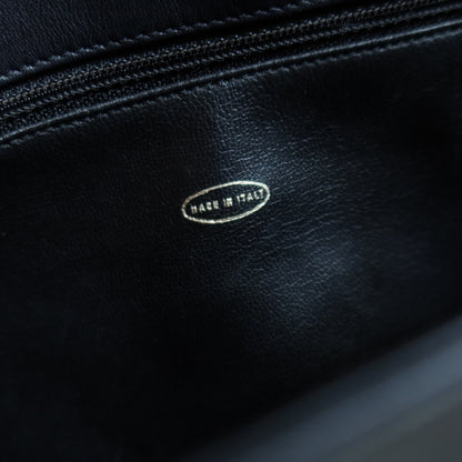 Chanel Vintage Black Calfskin Matelasse Quilted CC Charm Crossbody Shoulder Bag S