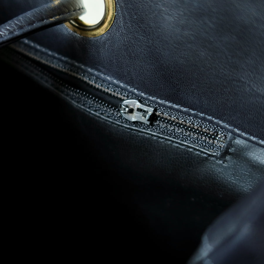 Chanel Vintage Black Calfskin Matelasse Quilted CC Charm Crossbody Shoulder Bag S