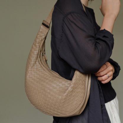 Bottega Veneta Vintage Brown Intrecciato Hobo Shoulder Bag