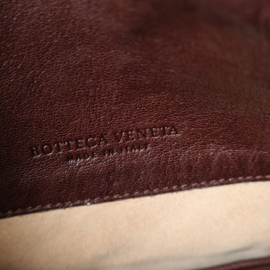 Bottega Veneta Vintage Dark Brown Intrecciato Leather Hobo One Shoulder Bag