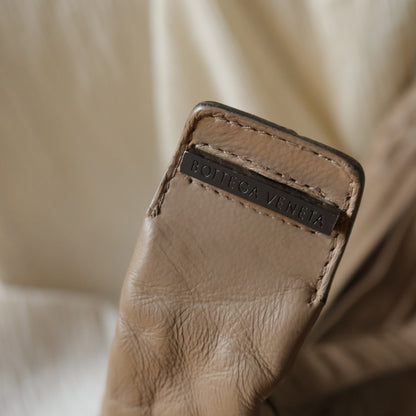 Bottega Veneta Vintage Brown Intrecciato Hobo Shoulder Bag