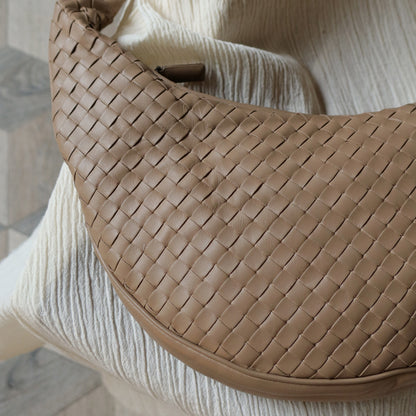 Bottega Veneta Vintage Brown Intrecciato Hobo Shoulder Bag