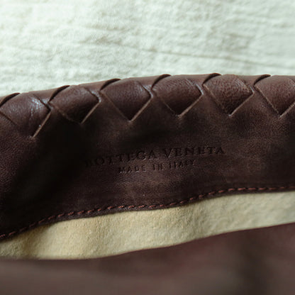 Bottega Veneta Vintage Dark Brown Intrecciato Twisted Strap Double Flap Shoulder Bag S2