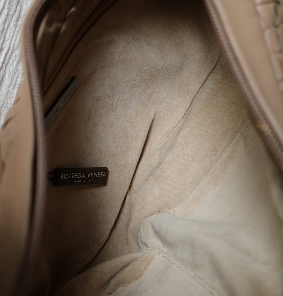 Bottega Veneta Vintage Brown Intrecciato Hobo Shoulder Bag