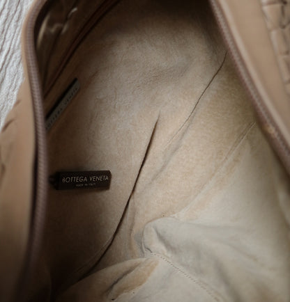 Bottega Veneta Vintage Brown Intrecciato Hobo Shoulder Bag
