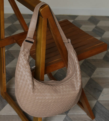 Bottega Veneta Vintage Brown Intrecciato Hobo Shoulder Bag