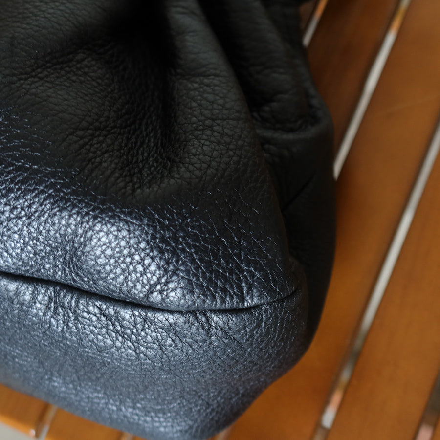 Bottega Veneta Vintage Black Intrecciato Braided Strap Hobo style Shoulder Bag