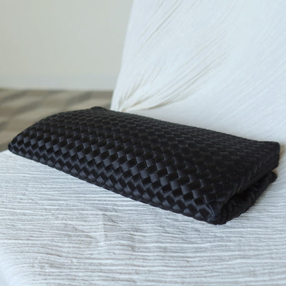 Rare Bottega Veneta Vintage Satin Intrecciato Kiss Lock Clutch 2 way Shoulder Bag