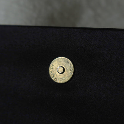 Rare Bottega Veneta Vintage Black Satin Intrecciato Bow Clutch 2 way Shoulder Bag