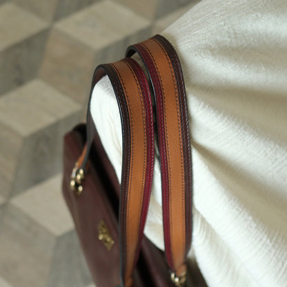 Rare Chanel Vintage Dark Brown CC mark Double Strap Shoulder Tote Bag