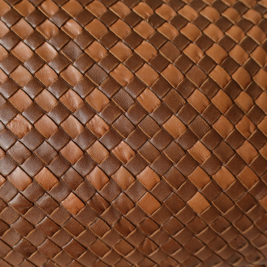 Rare Bottega Veneta Brown Dual tone Intrecciato Weave Veneta Large Hobo Bag