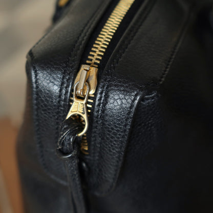 Vintage Chanel Black Caviar CC Turn lock Double sided XL Shoulder Bag