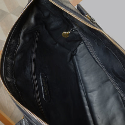 Vintage Chanel Black Caviar CC Turn lock Double sided XL Shoulder Bag