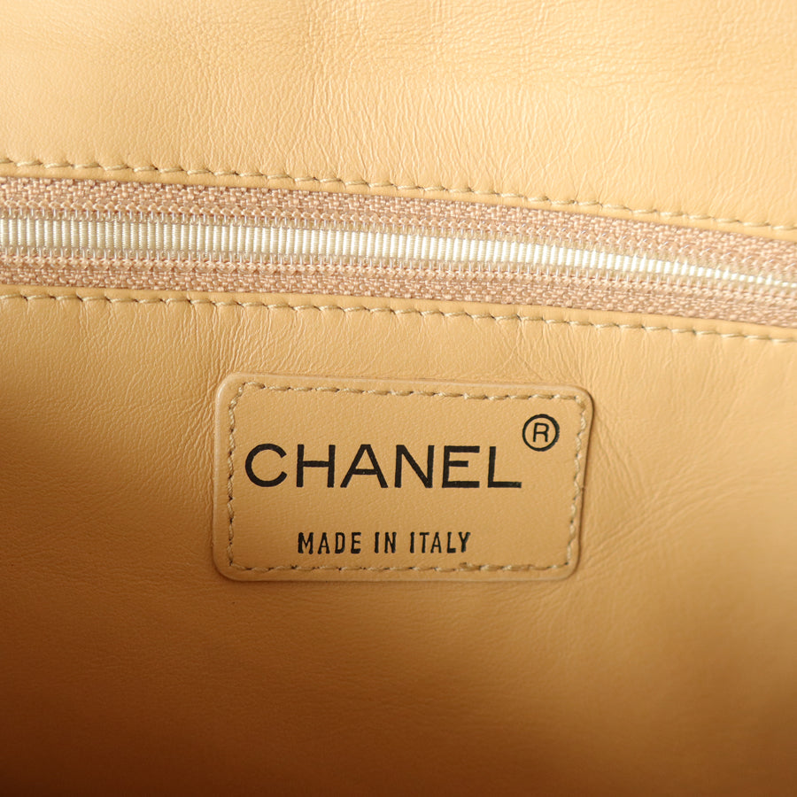 [ Private Sale ] Rare Vintage Chanel Brown Quilted Prints Black CC Turn lock Classic Flap Bag