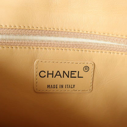 [ Private Sale ] Rare Vintage Chanel Brown Quilted Prints Black CC Turn lock Classic Flap Bag