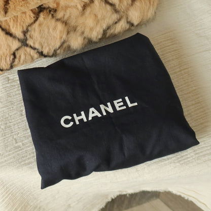 [ Private Sale ] Rare Vintage Chanel Brown Quilted Prints Black CC Turn lock Classic Flap Bag